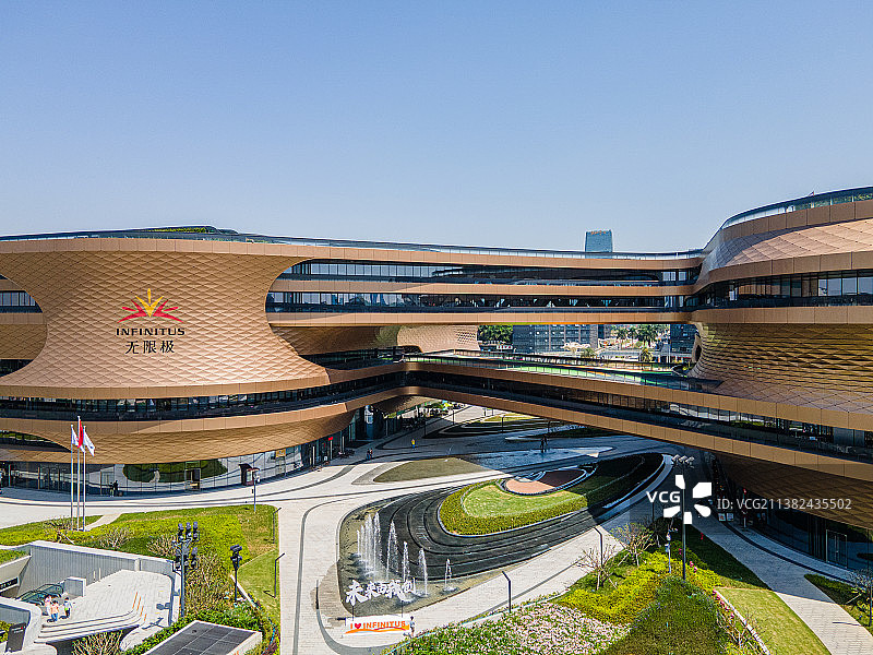 广州无限极广场航拍图片素材