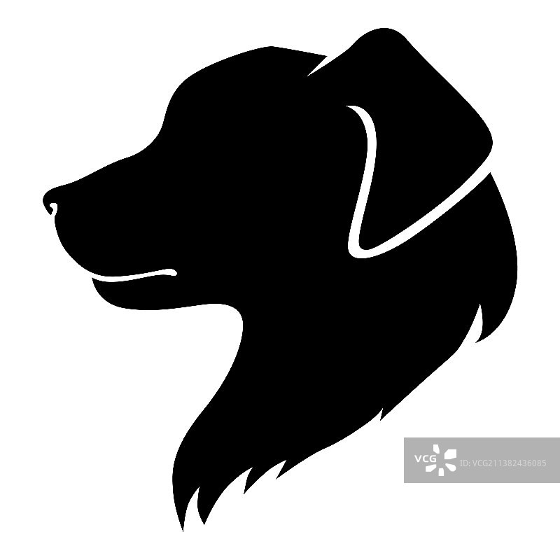 狗头轮廓图片素材