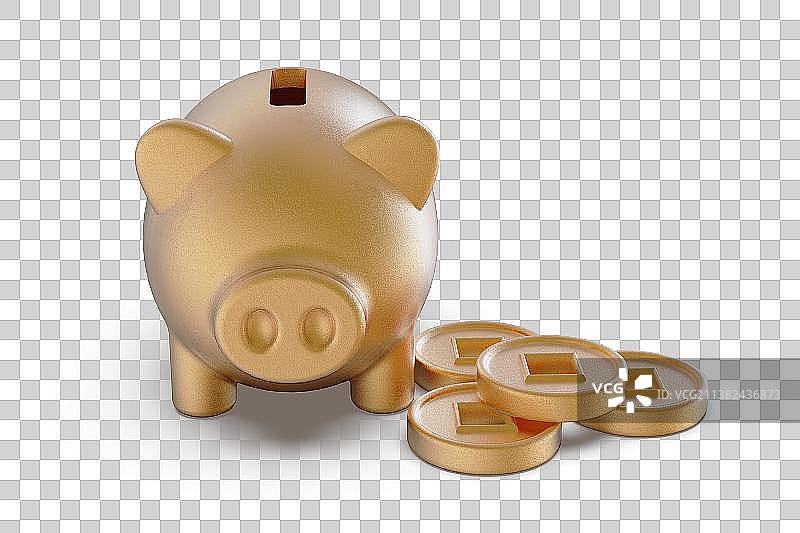 金融储蓄概念三维插画图片素材