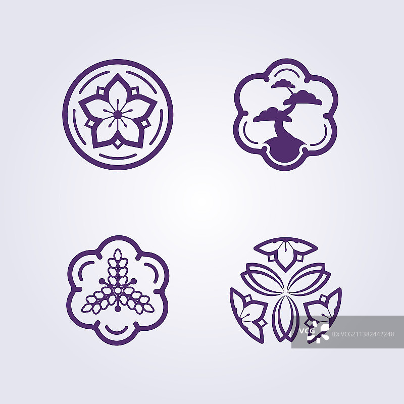 日本家徽标志印章设计图片素材