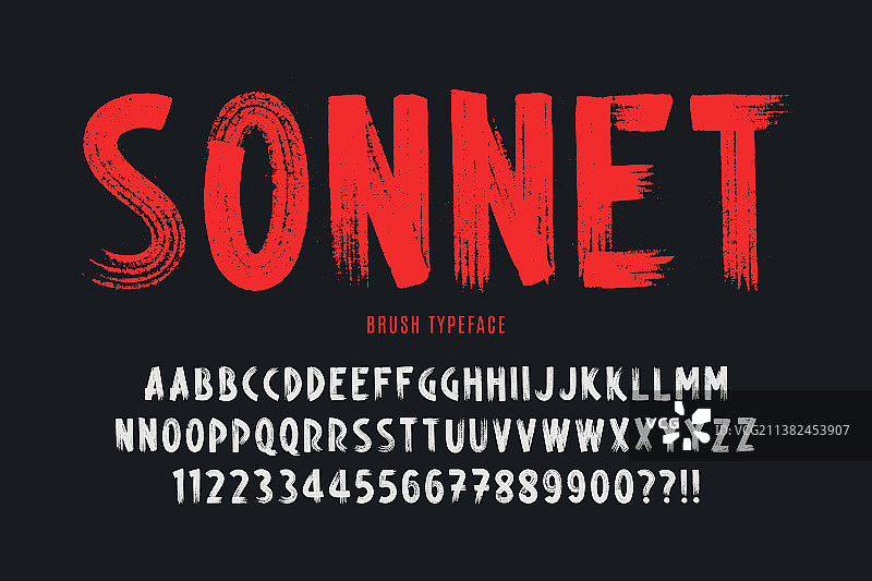 时尚画笔绘制的大写字母图片素材