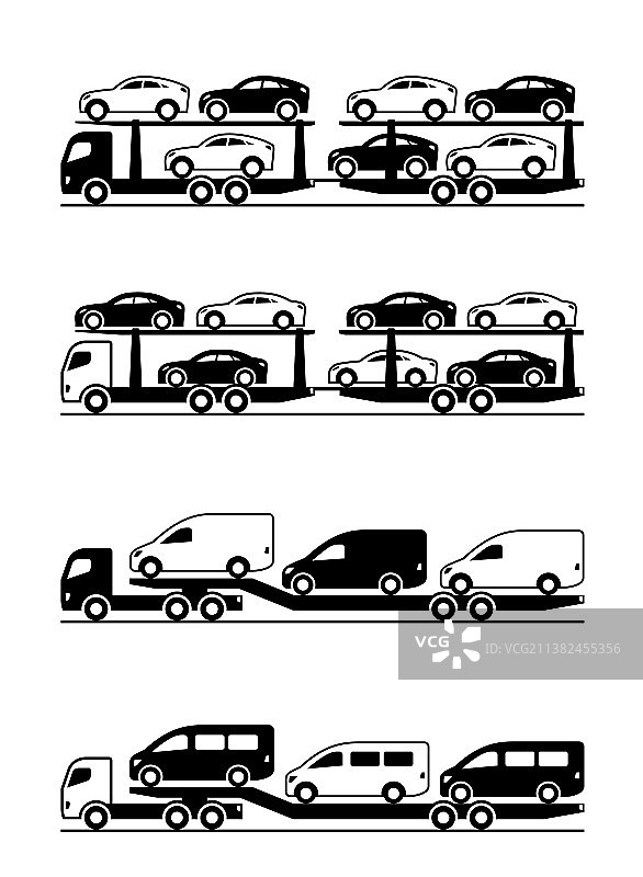 货车运载汽车皮卡SUV面包车图片素材