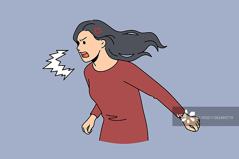 愤怒和攻击性概念图片素材