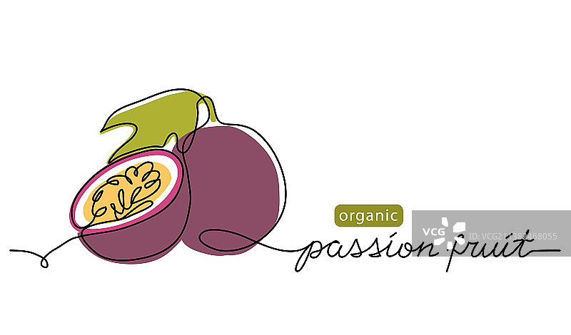 简约彩色百香果图片素材