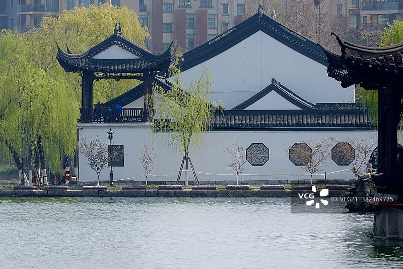 初春莫愁湖图片素材