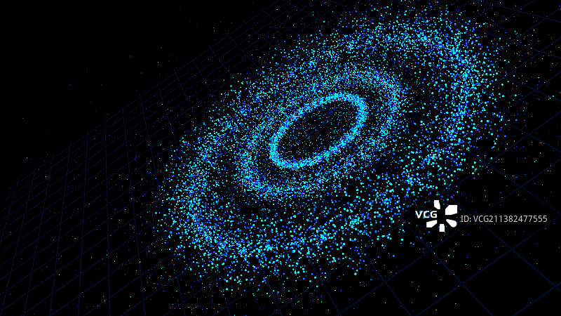 抽象圆形颗粒环绕图片素材