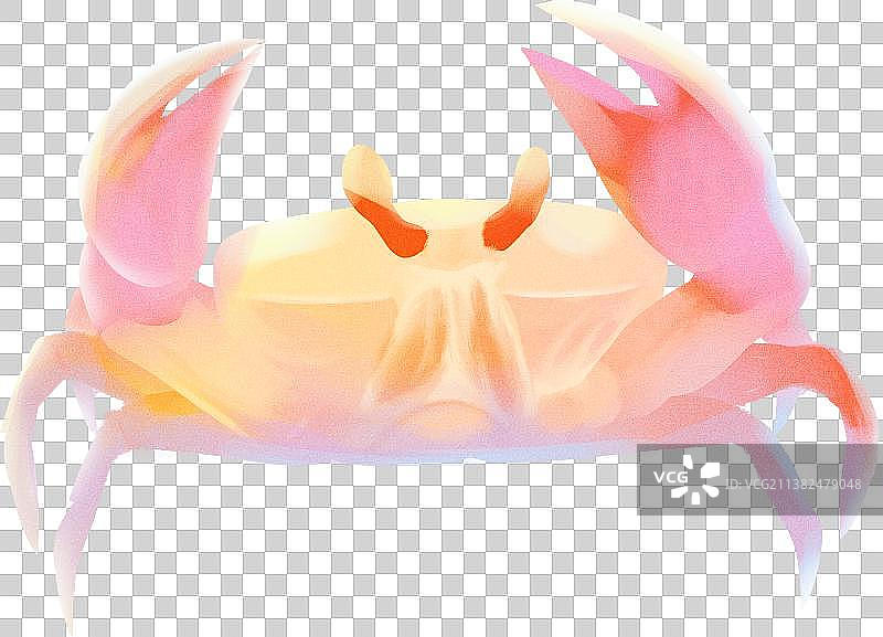 梦幻色系螃蟹图片素材