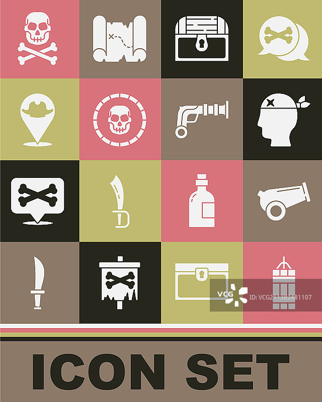 炸药、炸弹、大炮、海盗船长和古董图片素材