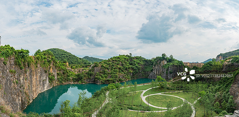 重庆渝北矿坑公园图片素材