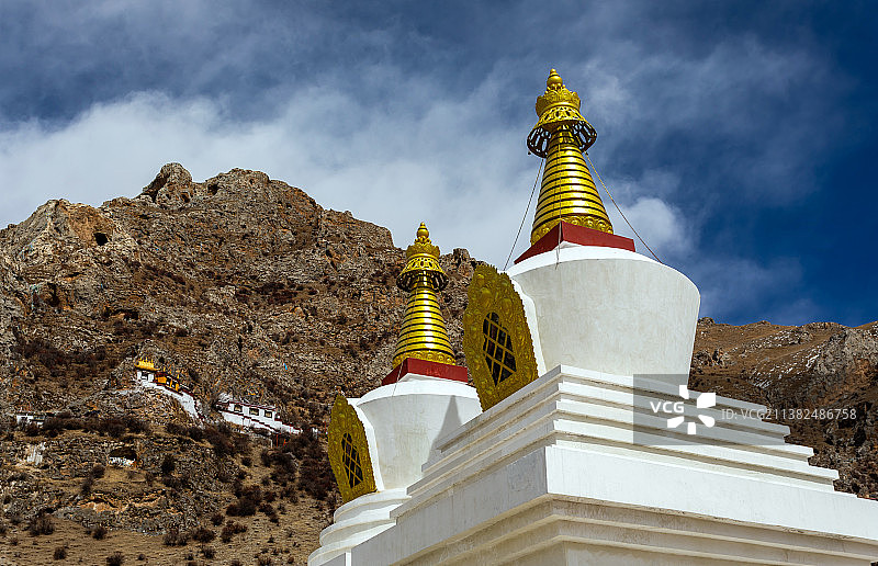 西藏拉萨达孜县扎叶巴寺图片素材