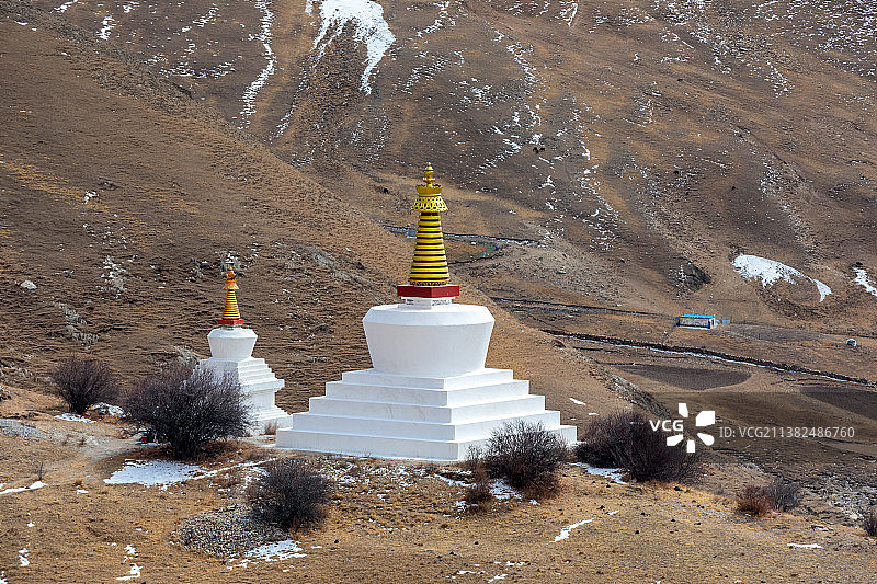 西藏拉萨达孜县扎叶巴寺图片素材