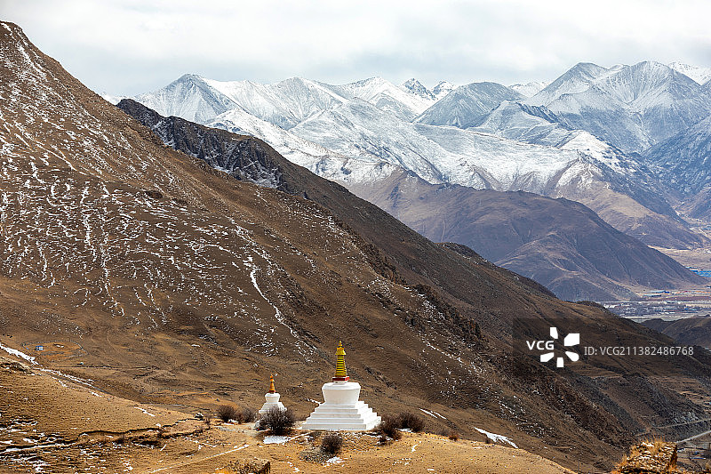 西藏拉萨达孜县扎叶巴寺图片素材