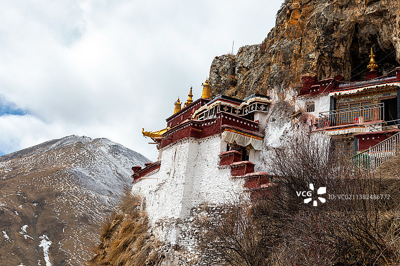 西藏拉萨达孜县扎叶巴寺图片素材