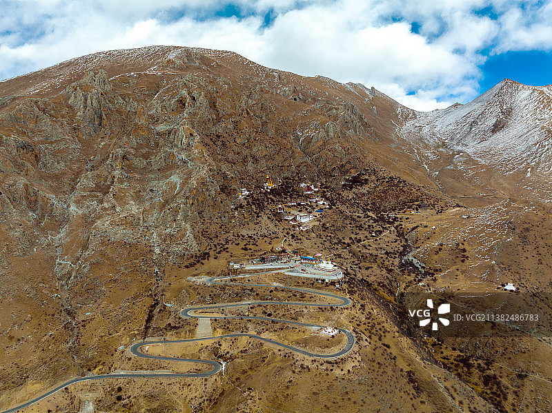 西藏拉萨达孜县扎叶巴寺图片素材