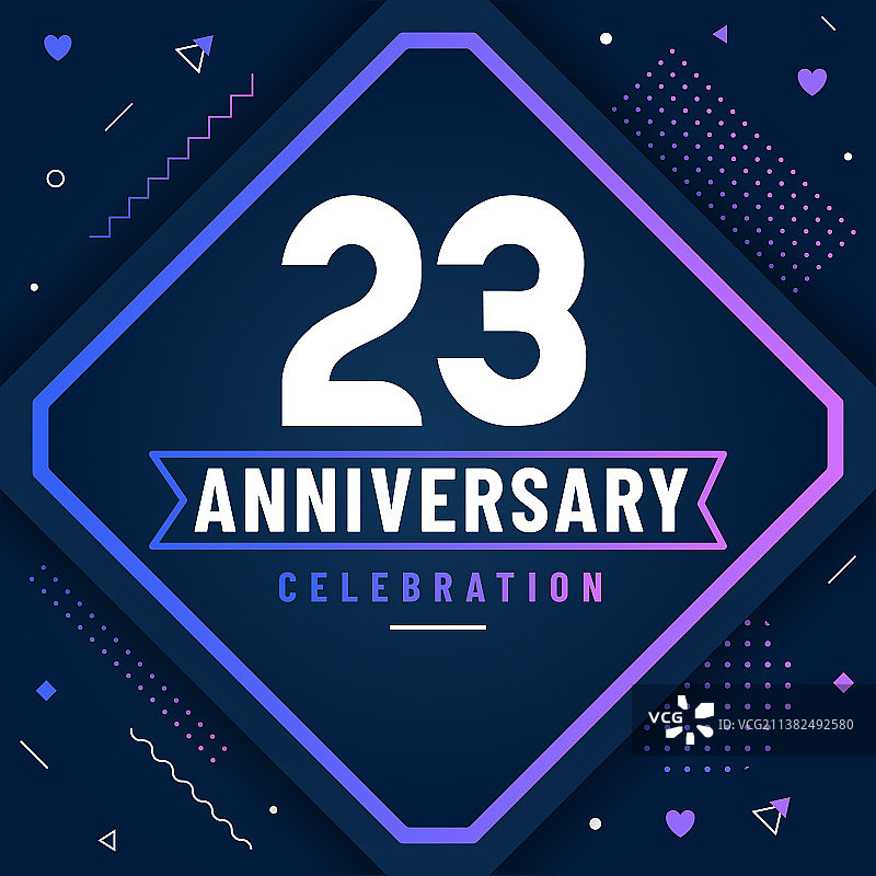 23周年纪念贺卡图片素材