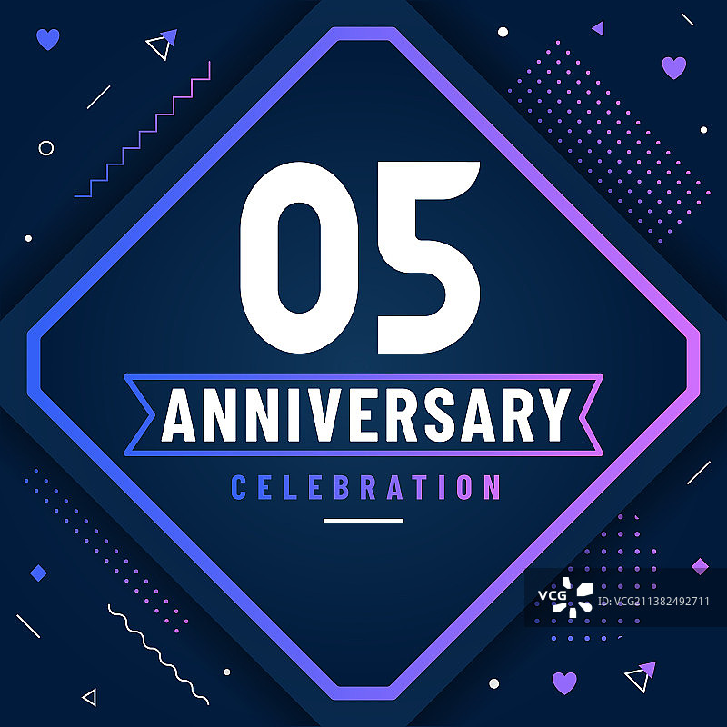 五周年贺卡图片素材