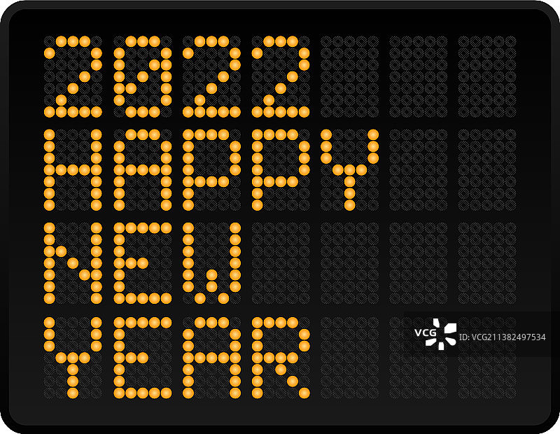 LED数字字母风格2022新年快乐图片素材