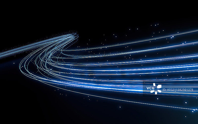 科技感蓝色发光线条图片素材