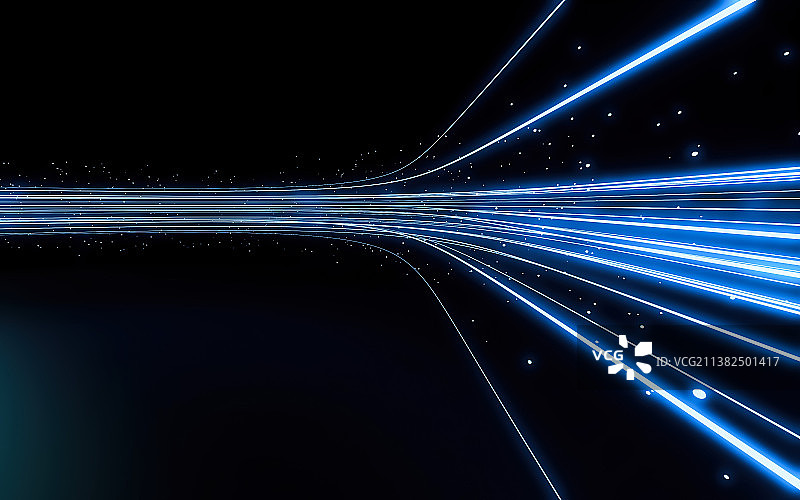 科技感蓝色发光线条图片素材