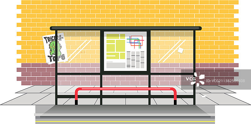 公交车站背景图片素材