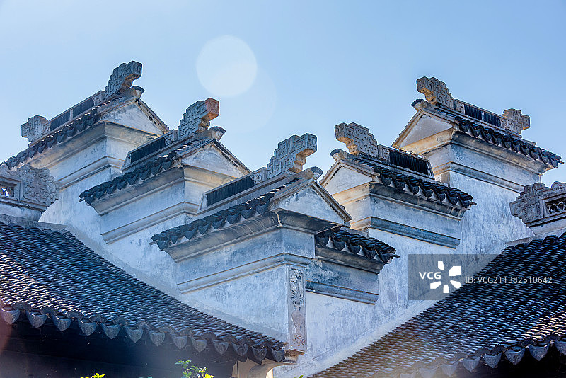 中国广东中山詹园建筑局部图片素材