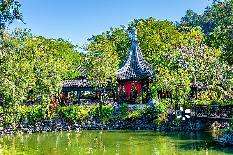 中国广东中山詹园园林风光图片素材