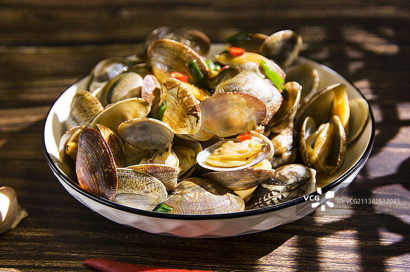 美食静物-爆炒花蛤图片素材