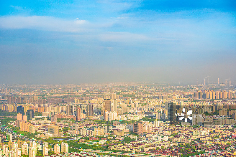 上海市闵行区-城市上空图片素材