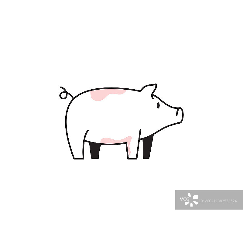 小猪标志模板图片素材