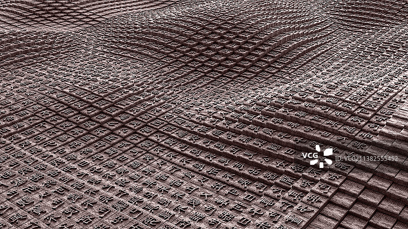 中国汉字雕刻活字印刷术图片素材