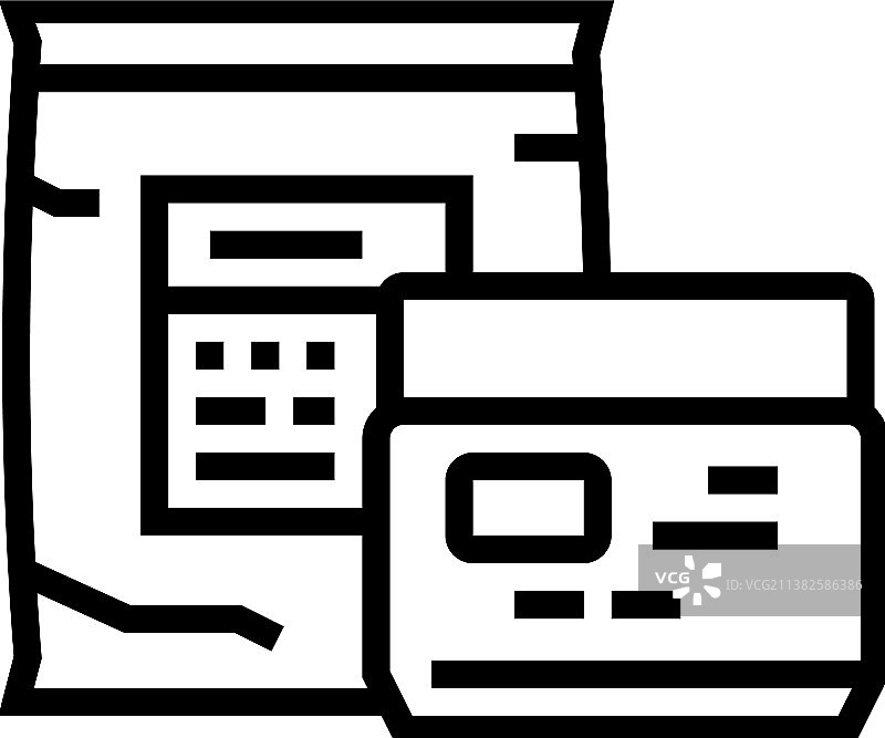 海藻面膜包装线条图标图片素材