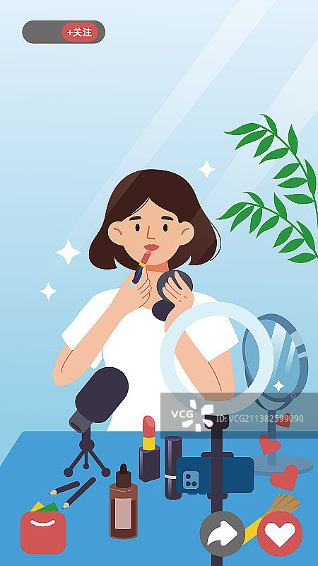 直播带货促销插画海报图片素材