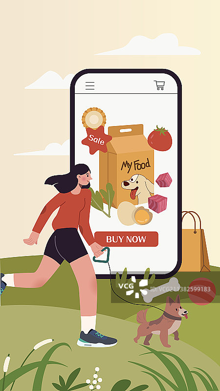 宠物促销插画海报图片素材