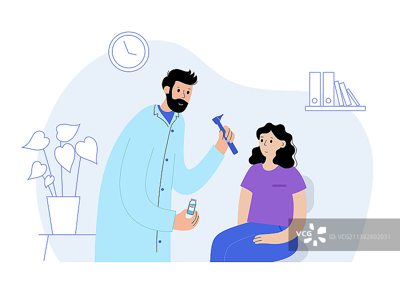 耳鼻喉科医生概念图片素材