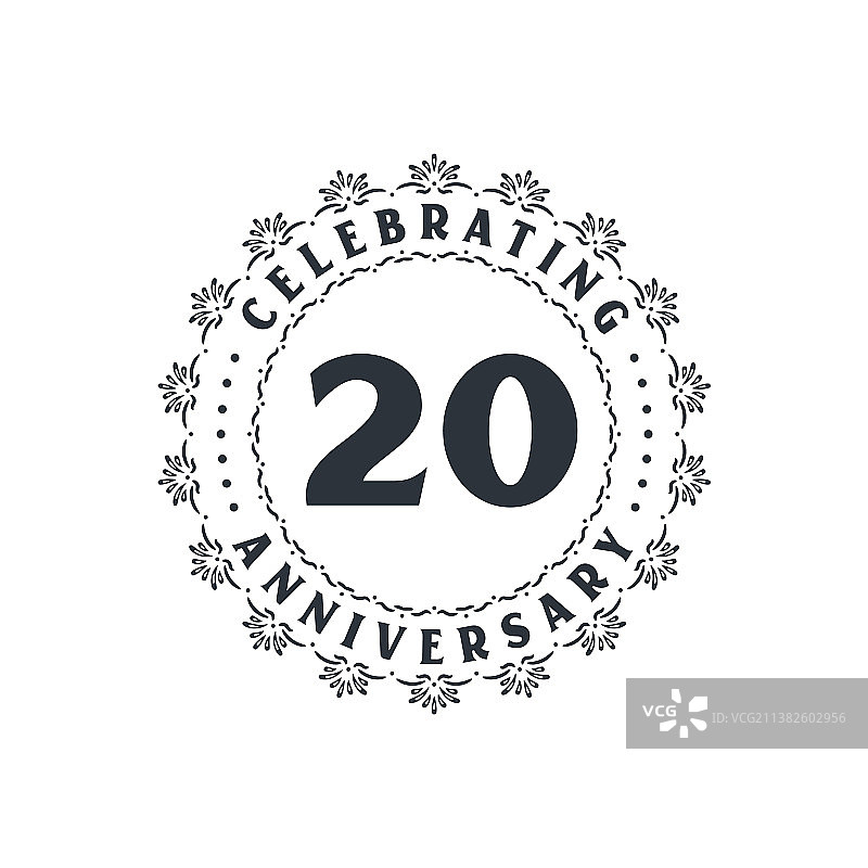 20周年庆典贺卡图片素材