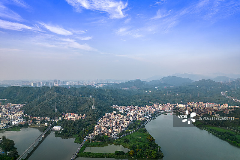 粤港澳大湾区广东省深圳市罗湖区城市风光图片素材