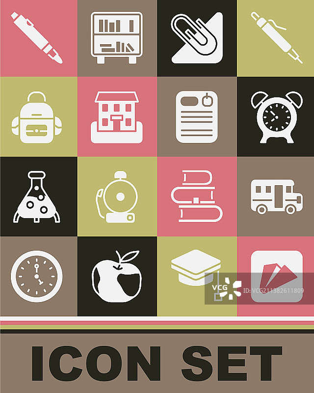 纸飞机校车闹钟剪辑图片素材