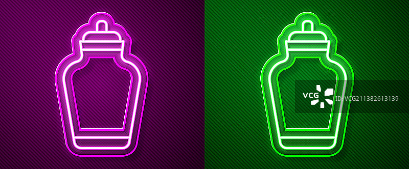 发光的霓虹灯骨灰瓮图标图片素材