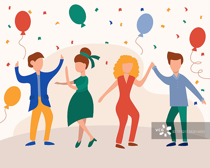 跳舞的人们快乐的男人和女人一起舞动图片素材