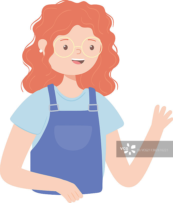 卷发的女孩图片素材