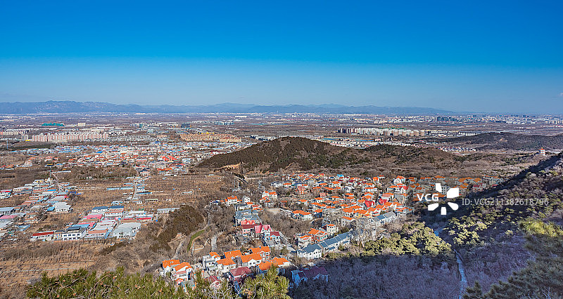 俯瞰海淀温泉镇山后新区远景图片素材