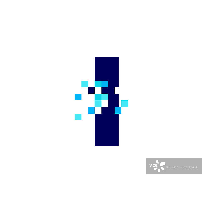 L字母小写像素8位数字标志图片素材