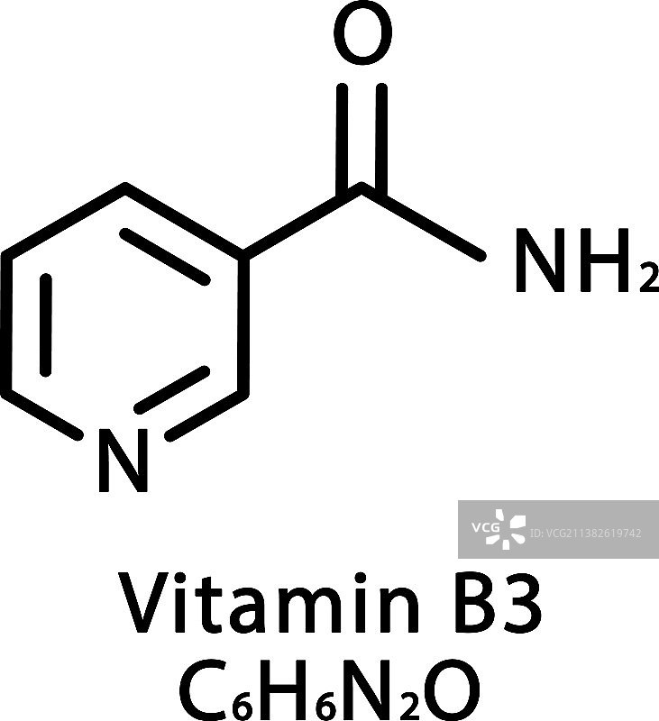 维生素B3烟酰胺分子结构图片素材