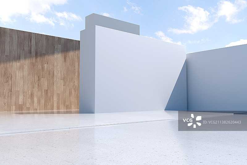 3D艺术中心建筑空间图片素材