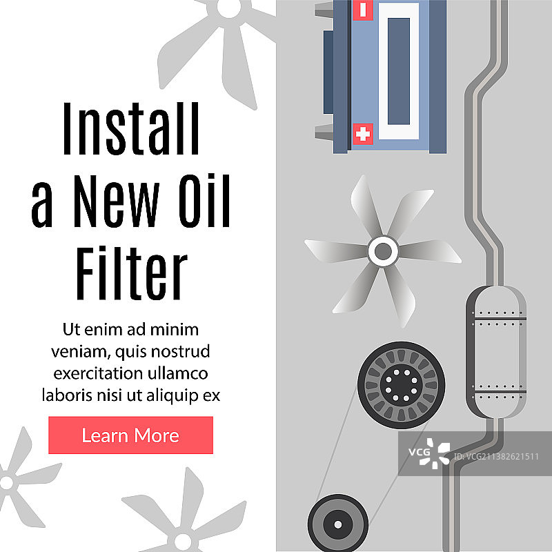 更换新的汽车机油滤清器图片素材