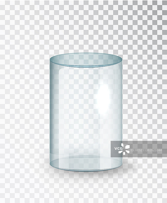 透明玻璃圆筒图片素材