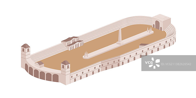 罗马大型露天马克西穆斯竞技场遗址图片素材