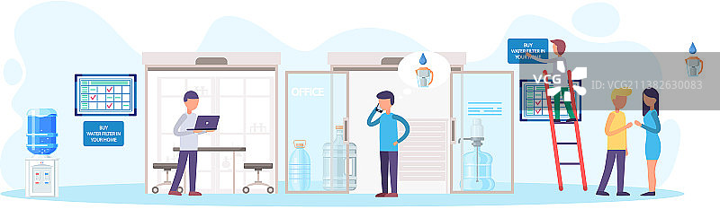 办公室净水器促销图片素材