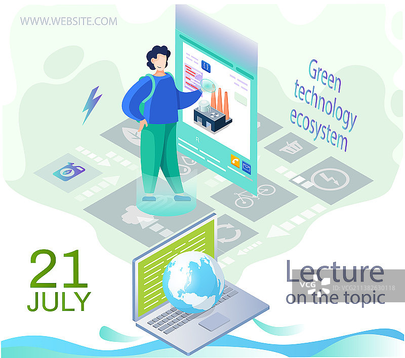 男人在垃圾回收厂工作图片素材