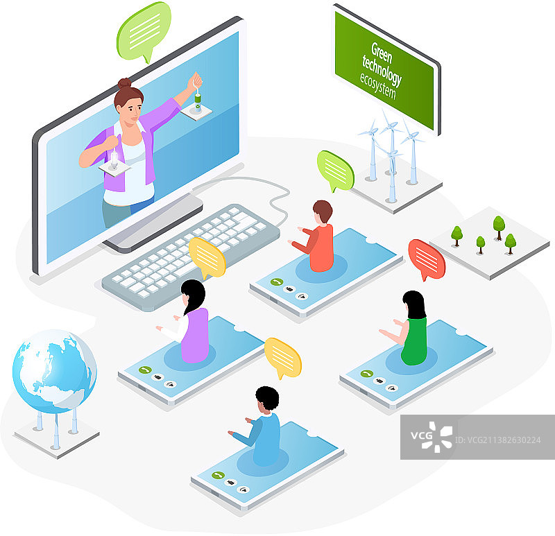 在线培训：教师授课图片素材